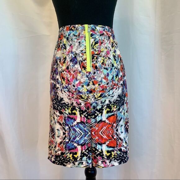 TAHARI Multicolor pencil skirt Sz 6 - Picture 3 of 11